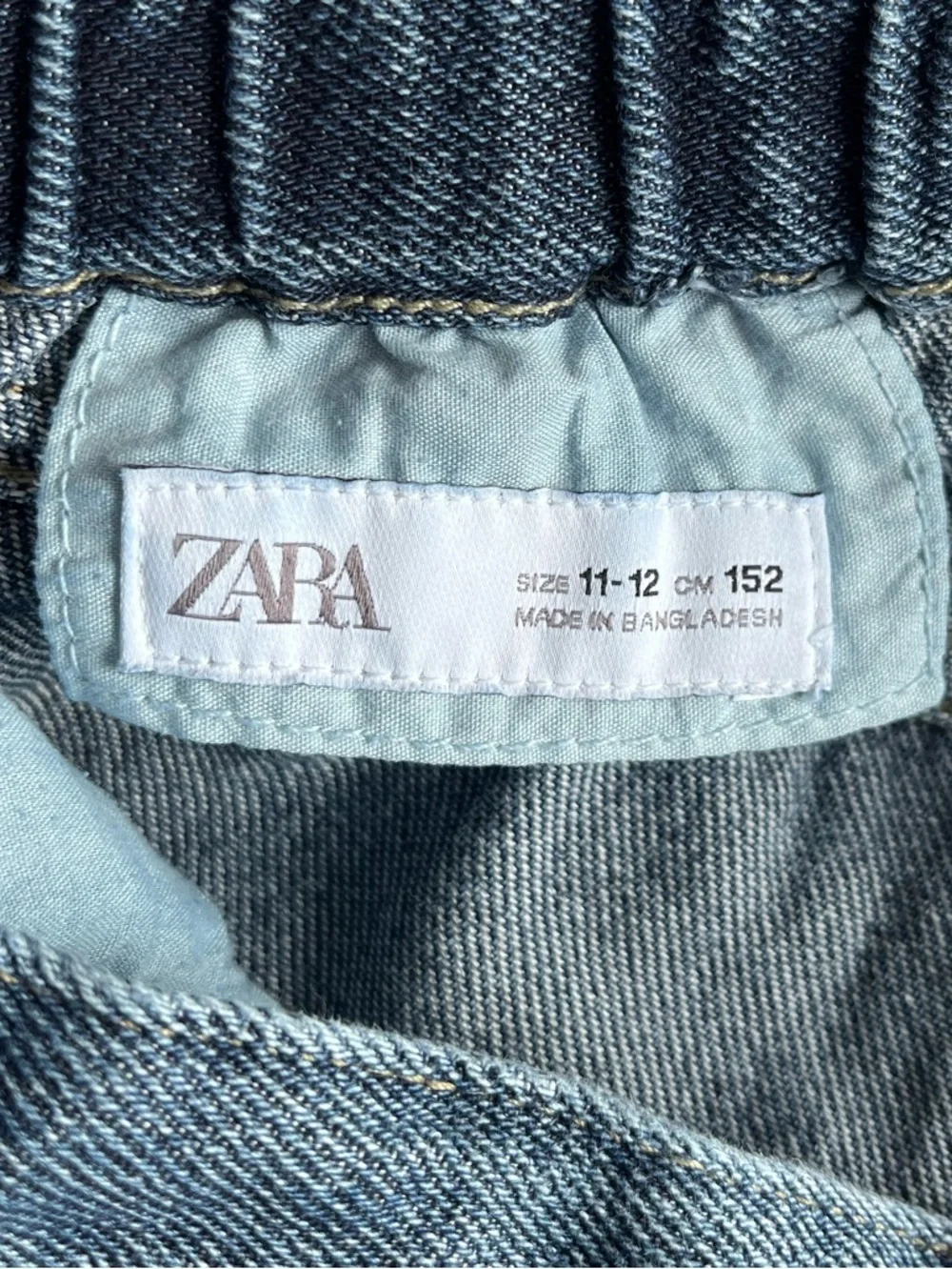 Zara Kids Wide Leg Jeans Blue Denim Baggy High Waist 11-12 Years Gorpcore Retro - Picture 7 of 16